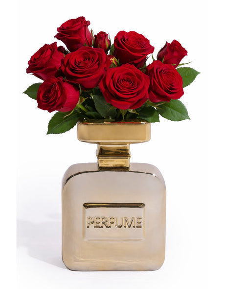 Electro Gold Perfume Bottle Vase - DVM71