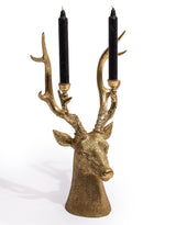 Gold Stag Head Candle Holder - DVM73