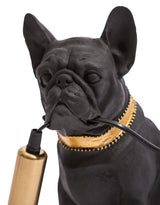 Matt Black & Gold Pug Table Lamp - DVM76