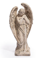 Large Antiqued White Angel Ornament / Figure - JCS30