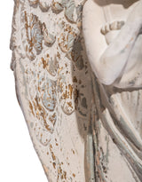 Large Antiqued White Angel Ornament / Figure - JCS30