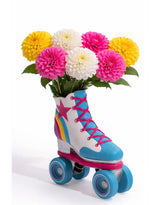 Retro Roller Skate Vase - Rainbow - TL157
