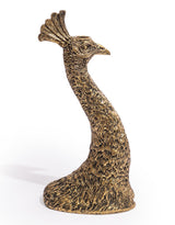 Antique Gold Peacock Head Candle Holder - HKL98