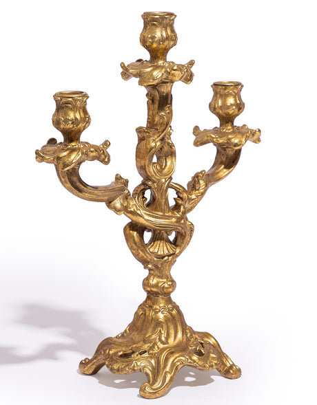 Antique Gold Ornate Candelabra - MK212