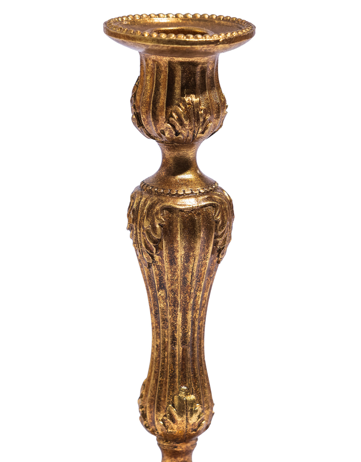 Medium Antique Gold Empire Candlestick - MK213