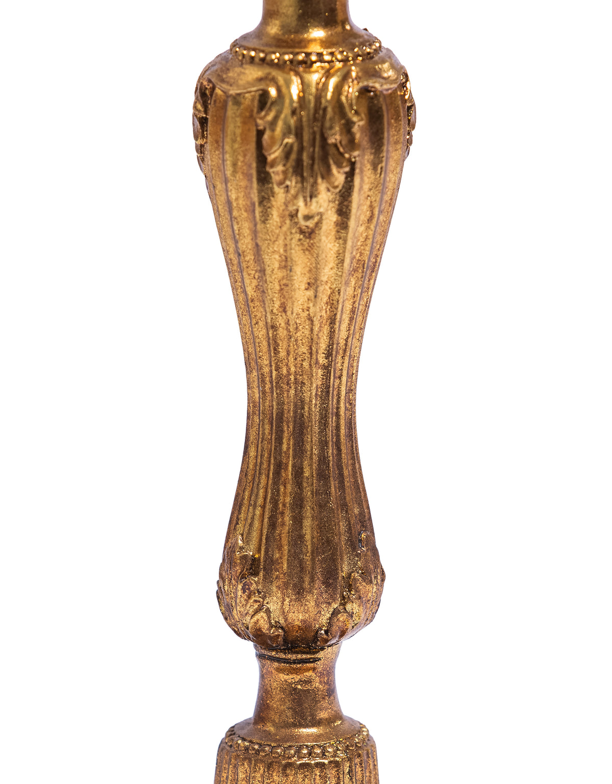 Large Antique Gold Empire Candlestick - MK214