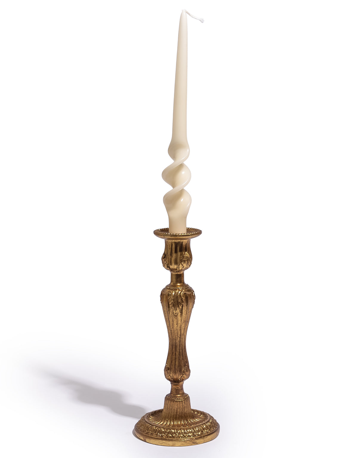 Large Antique Gold Empire Candlestick - MK214