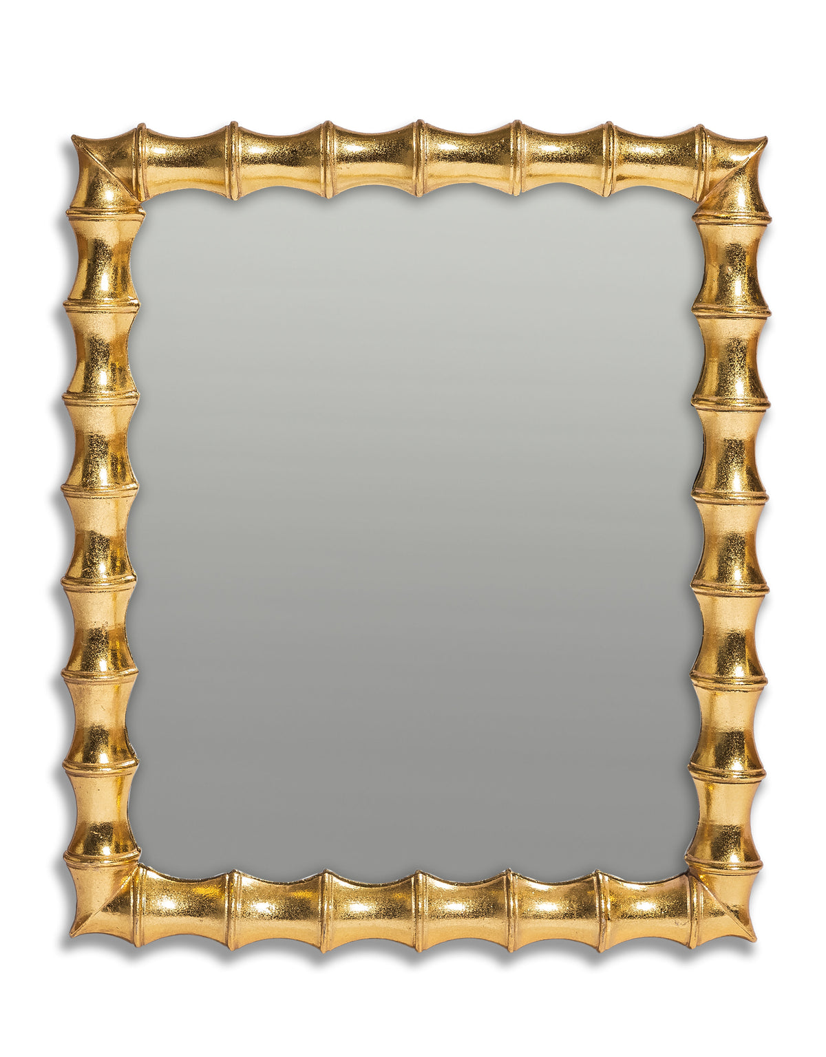 Rectangular Gold Bamboo Wall Mirror - MK216