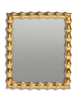 Rectangular Gold Bamboo Wall Mirror - MK216
