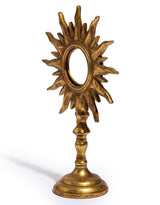 Antique Gold Sunburst Mirror on Stand - MK217