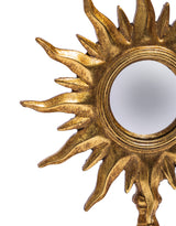 Antique Gold Sunburst Mirror on Stand - MK217
