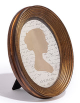 Antique Gold Ribbed Oval 5x7" Photo Frame - MK218