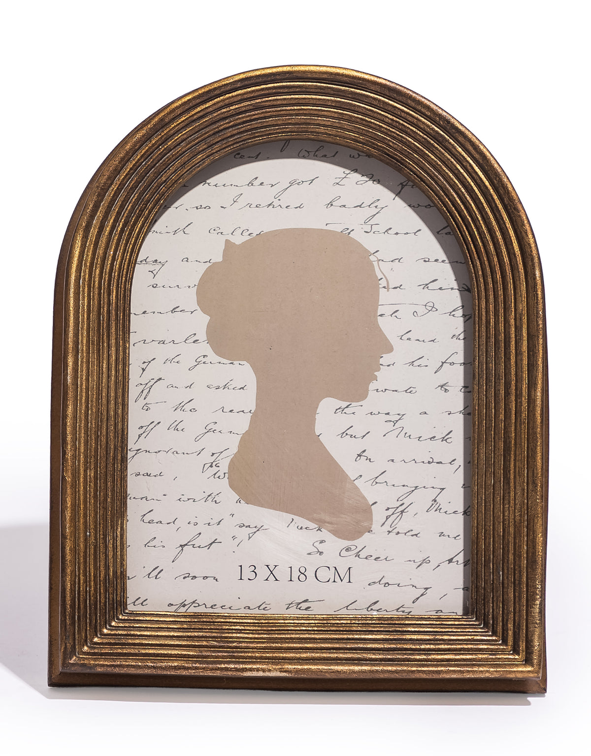 Antique Gold Ribbed Arch 5x7" Photo Frame - MK219