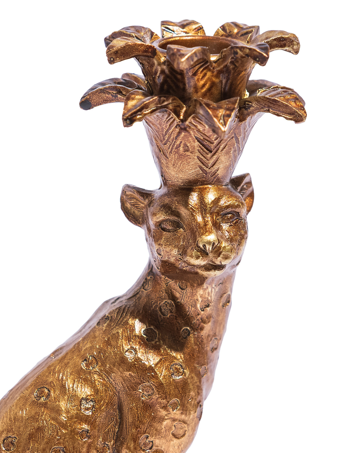 Sitting Leopard Candle Holder - MK215