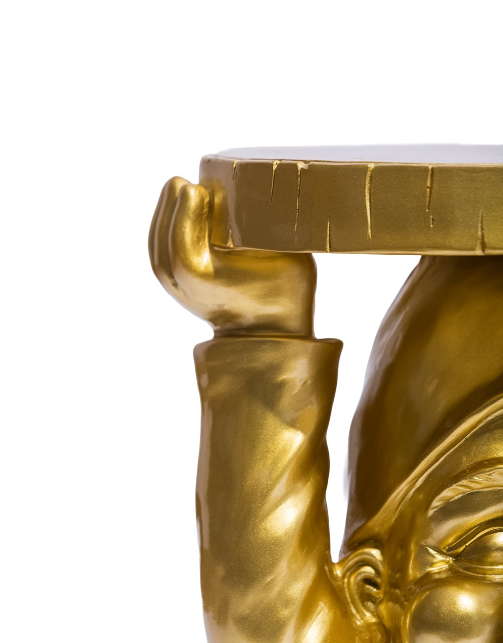 Gold Gnome "Trunk Slice" Side Table - BD194