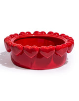 Large Bowl w/ Multi Red Hearts - JFC31