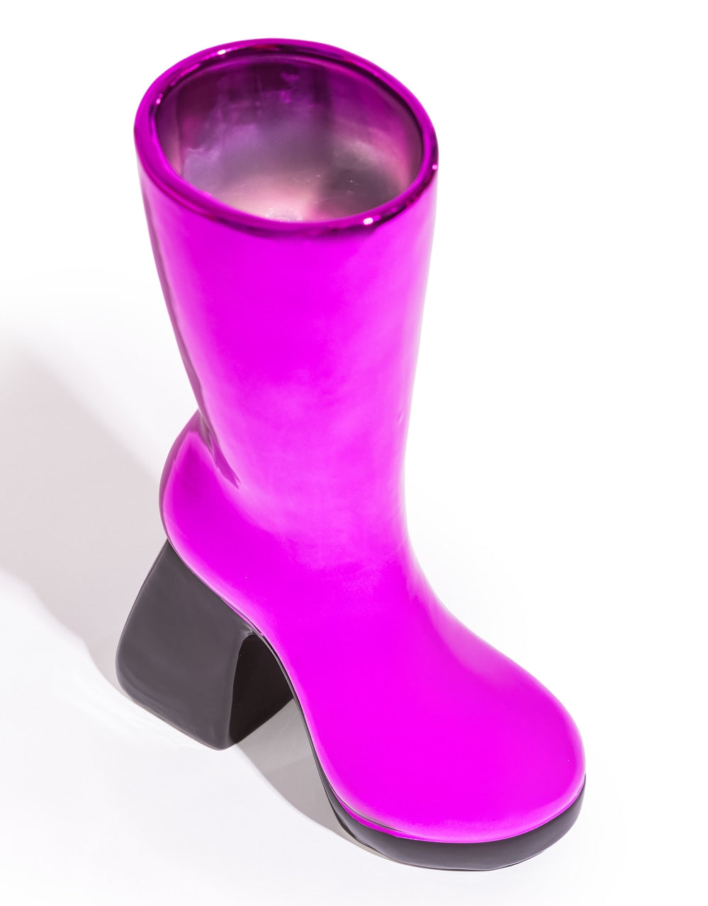 Large Electro Purple Heeled-Boot Ceramic Vase - EGC21
