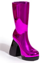 Large Electro Purple Heeled-Boot Ceramic Vase - EGC21