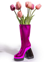 Large Electro Purple Heeled-Boot Ceramic Vase - EGC21