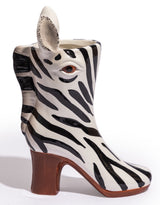 Medium Zebra Head Heeled-Boot Ceramic Vase - EGC22