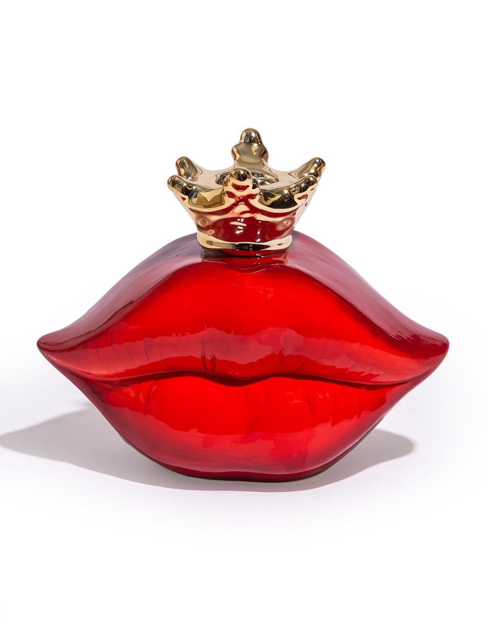 "Queen of Lips" Red Ceramic Candle Holder - EGC23