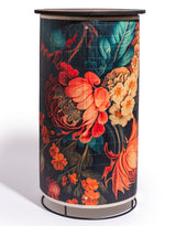 Floral Boho Bamboo Side Table 60cm - PSC23