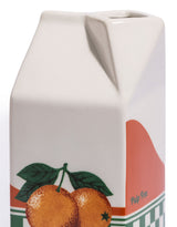 Orange Juice Carton Ceramic Stem Vase - CRT152
