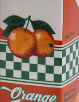 Orange Juice Carton Ceramic Stem Vase - CRT152