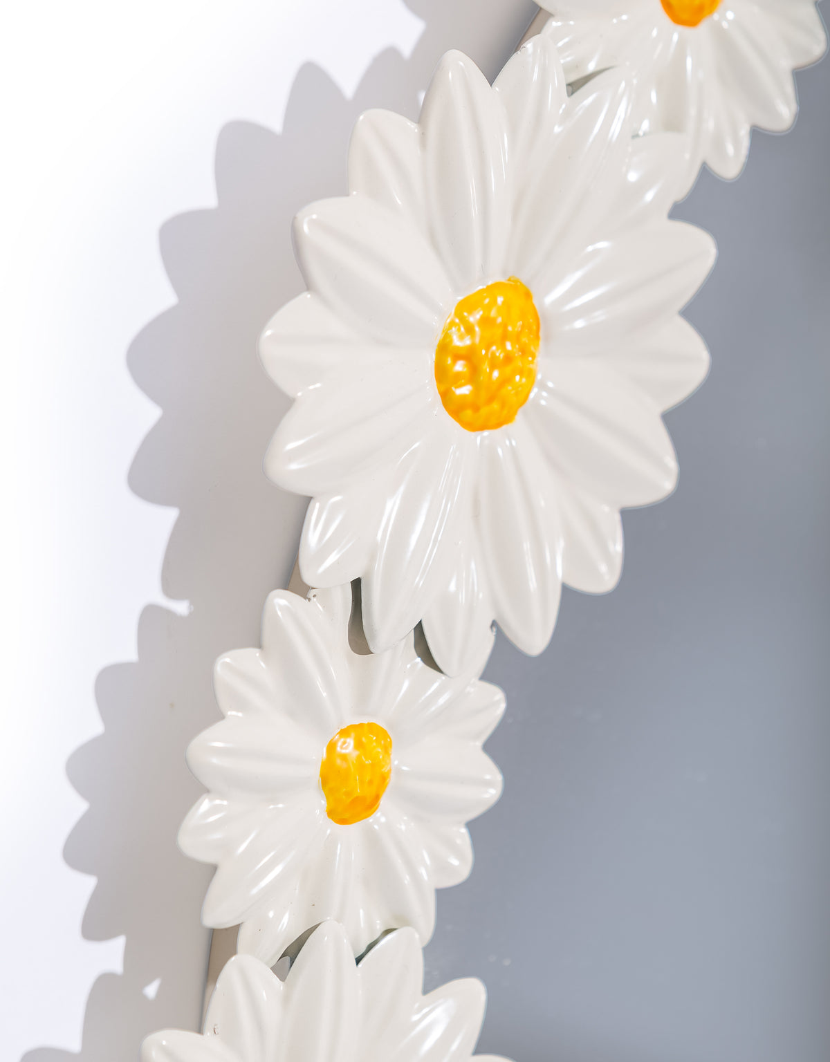 Multi Daisy Flower Framed Wall Mirror - EM145