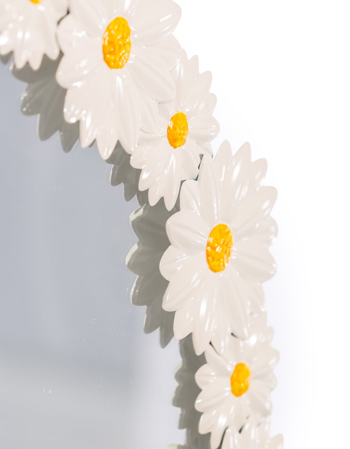 Multi Daisy Flower Framed Wall Mirror - EM145