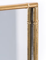 Antique Gold Rectangular Metal Bamboo Wall Mirror - EM142
