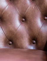 Vintage Leather Chesterfield Armchair - BJG16