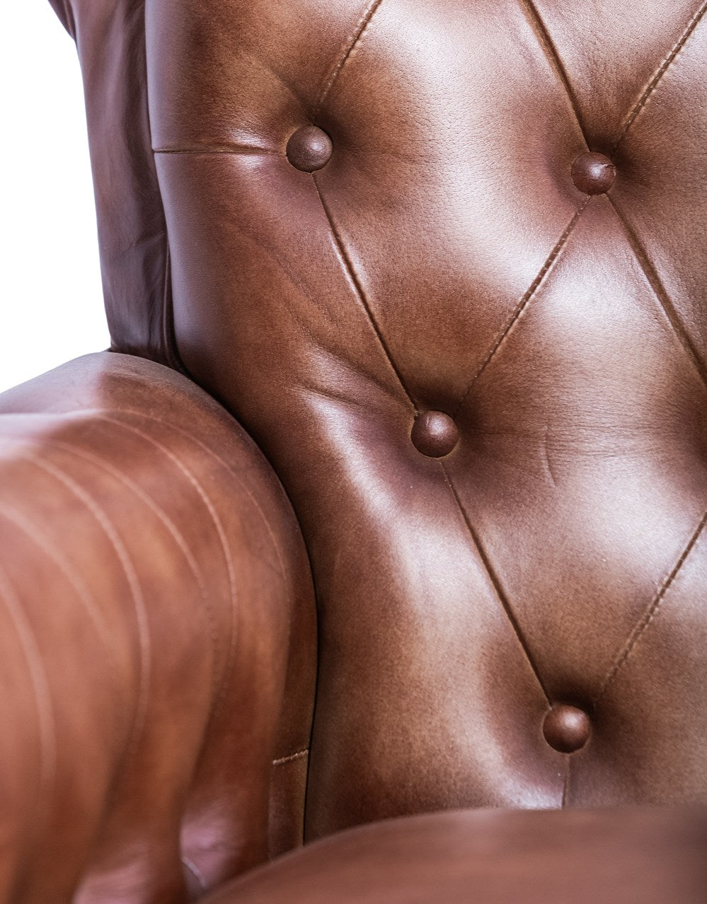 Vintage Leather Chesterfield Armchair - BJG16