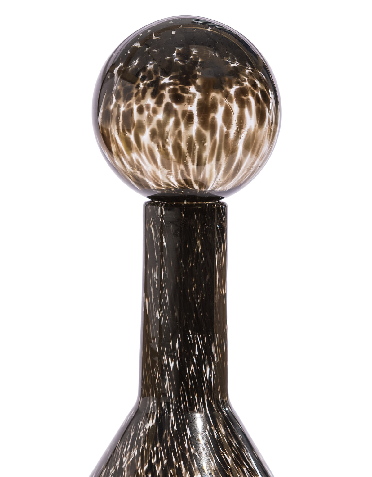 Tall Clear Leopard Print Glass Apothecary Bottle - GW172