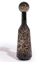 Tall Clear Leopard Print Glass Apothecary Bottle - GW172