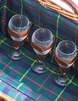 Luxury Tartan 4-Person Picnic Hamper w/ Leather Handles & Accessories - LPH10