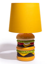 Classic Burger Table Lamp w/ Mustard Shade - FLT11