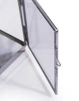 Medium Square Polished Steel and Glass Lantern - WPL10