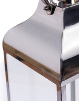 Extra Large Square Polished Steel & Glass Lantern - WPL12