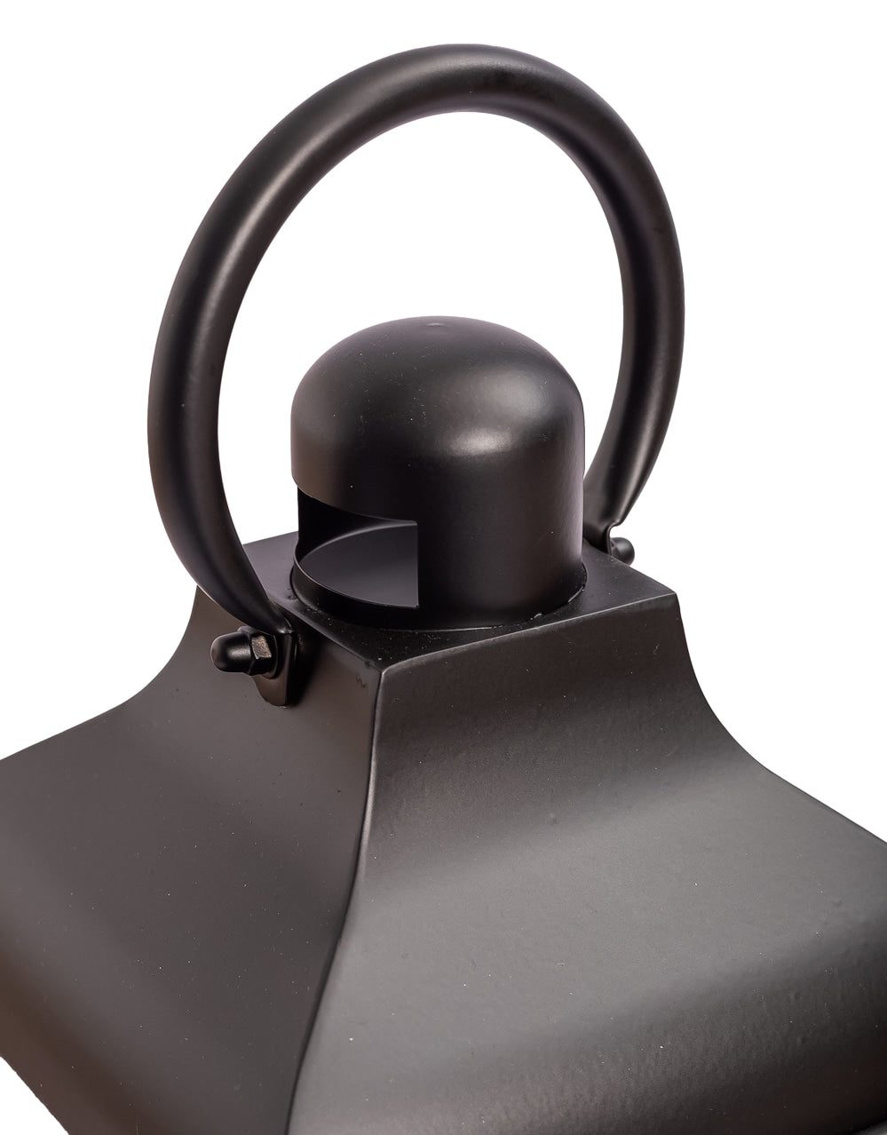 Large Square Matt Black Steel and Glass Lantern - WPL14
