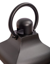 Large Square Matt Black Steel and Glass Lantern - WPL14