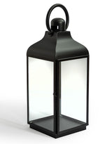 Large Square Matt Black Steel and Glass Lantern - WPL14
