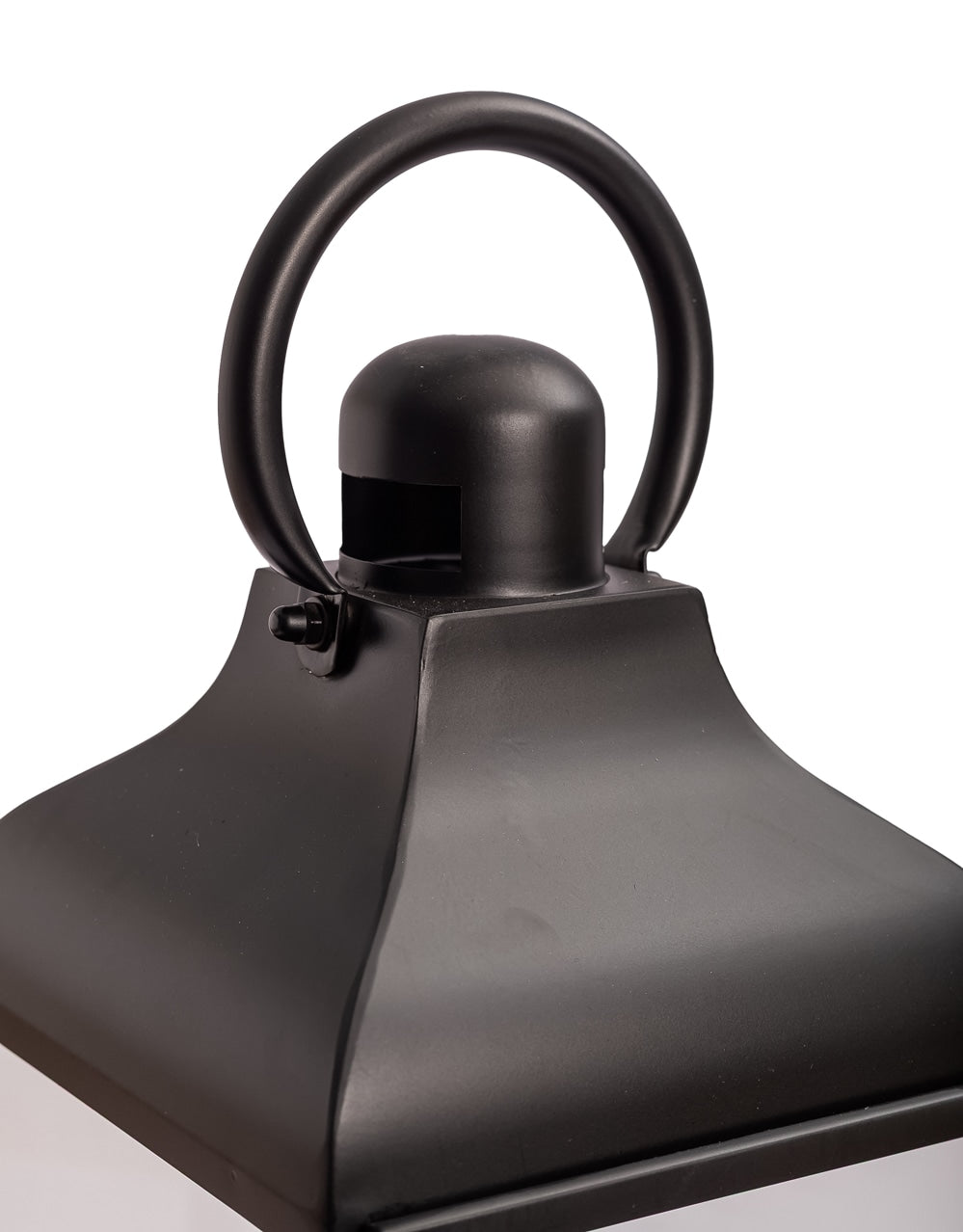 Extra Large Square Matt Black Steel & Glass Lantern - WPL15