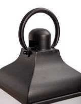Extra Large Square Matt Black Steel & Glass Lantern - WPL15