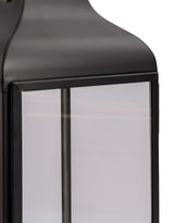 Extra Large Square Matt Black Steel & Glass Lantern - WPL15