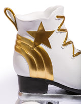 Retro Roller Skate Vase - White / Gold / Black - TL156