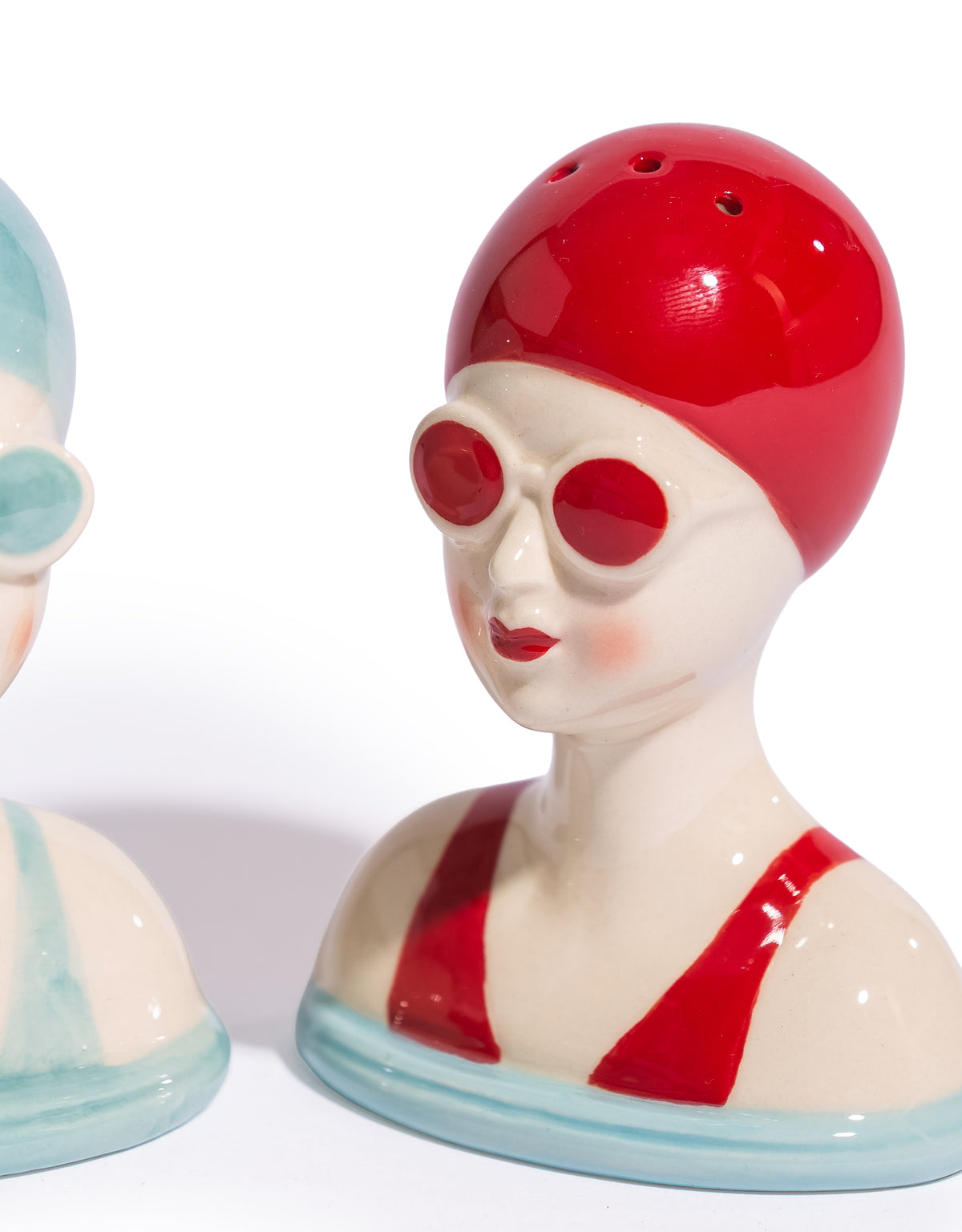 Set of Ceramic Beach Swimmers Salt & Pepper Shakers - TL158