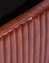Industrial Vintage Ribbed Leather Storage Trunk - BJG17