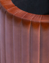 Industrial Vintage Ribbed Leather Storage Trunk - BJG17