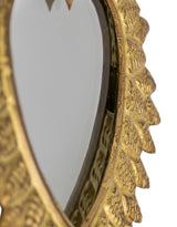 Hand Crafted Gold Metal Sacred Heart Hanging Mirror - RGF25